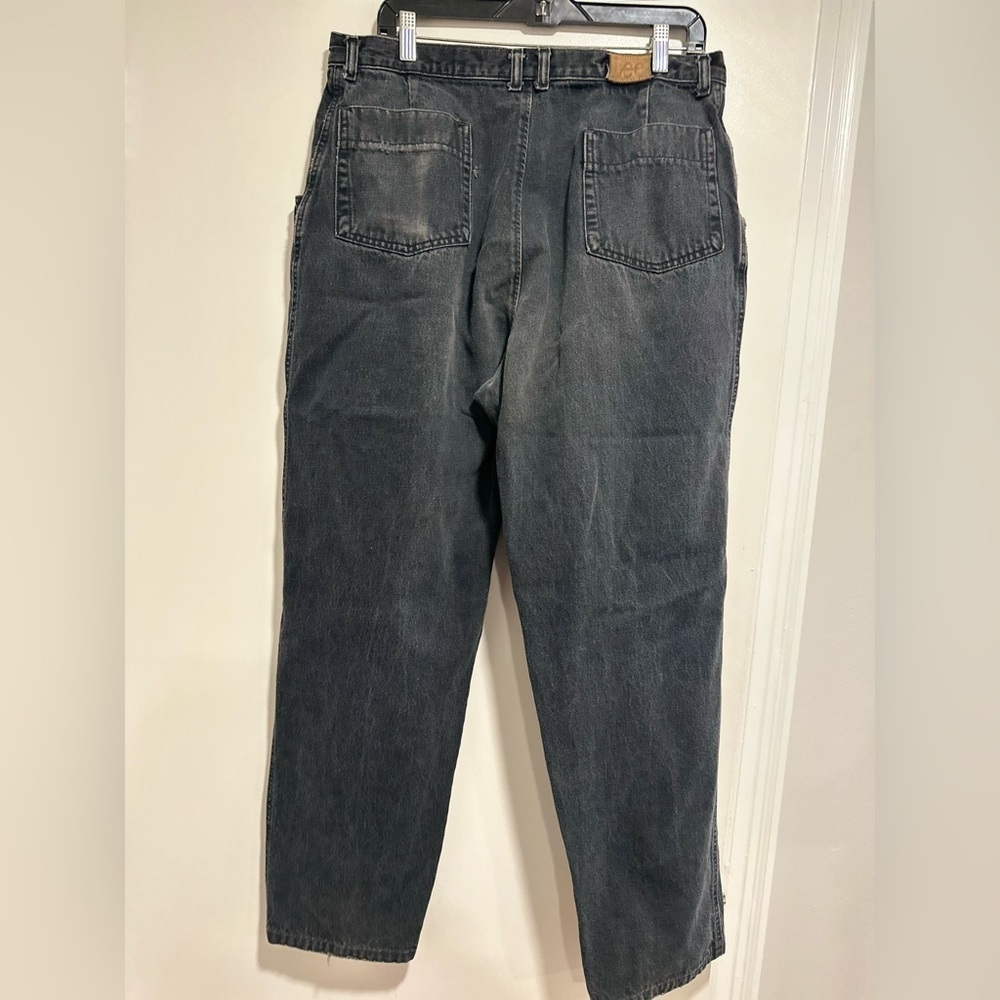 VTG Y2K 90s Lee Jeans Black Denim Baggy High Rise Faded Relaxed Mom Jeans. - Picture 2 of 13